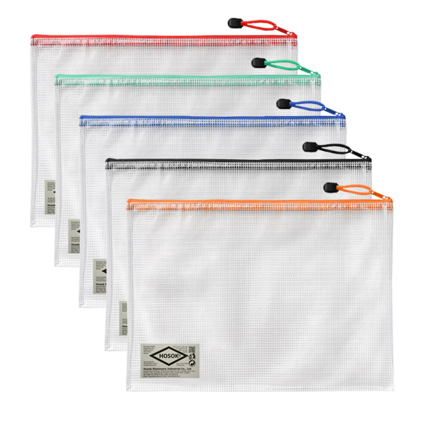 HS150 medium mesh pvc zip bag