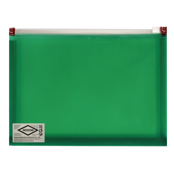 HS174 A4 poly solid zip bag
