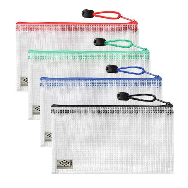 HS153 small mesh pvc zip bag