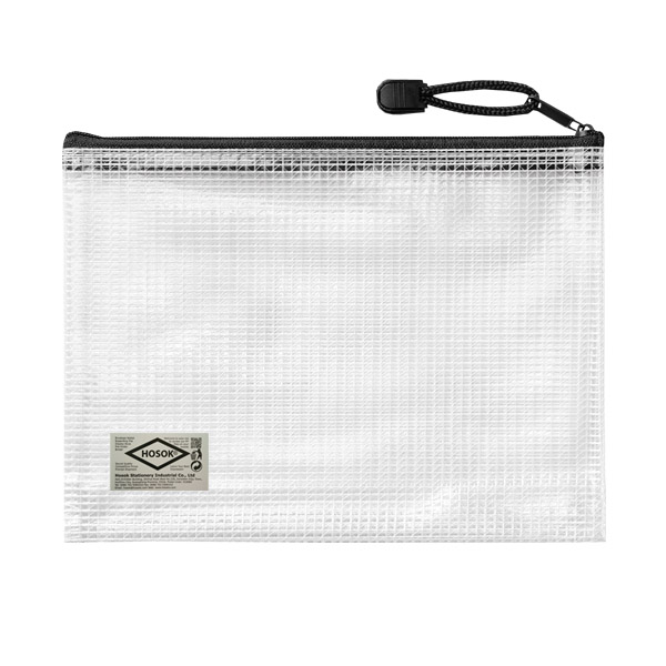 HS154 mesh pvc solid zip bag