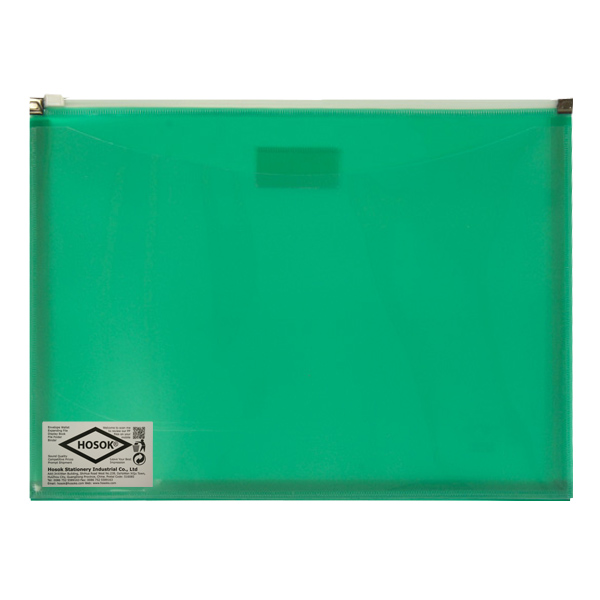 HS177 front pocket zip envelope