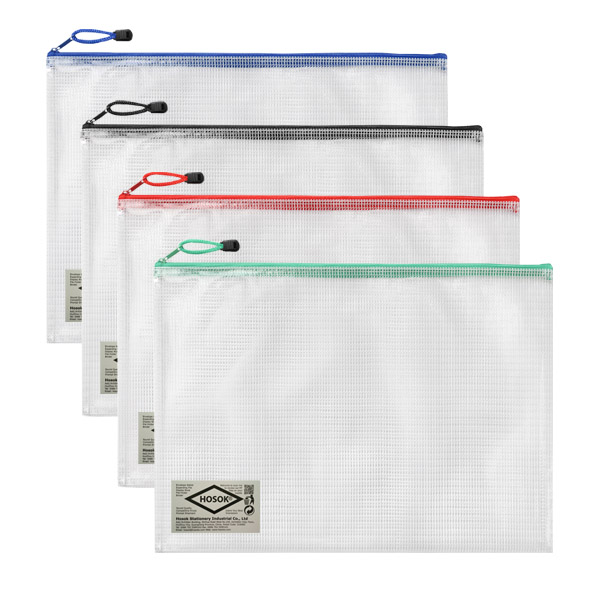 HS149 large mesh pvc zip bag